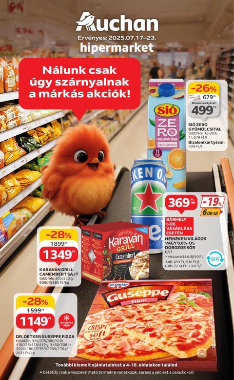 AUCHAN Hipermarket akciós újság od 17. 7. 2025 do 23. 7. 2025