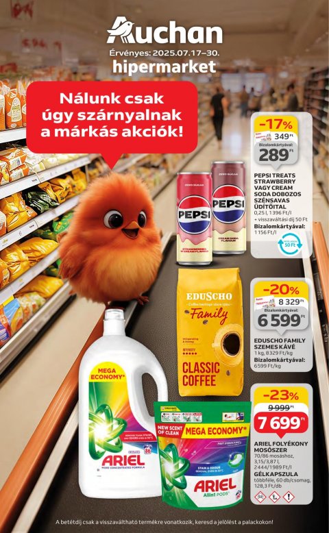 AUCHAN Hipermarket márkás akciók akciós újság od 17. 7. 2025 do 30. 7. 2025