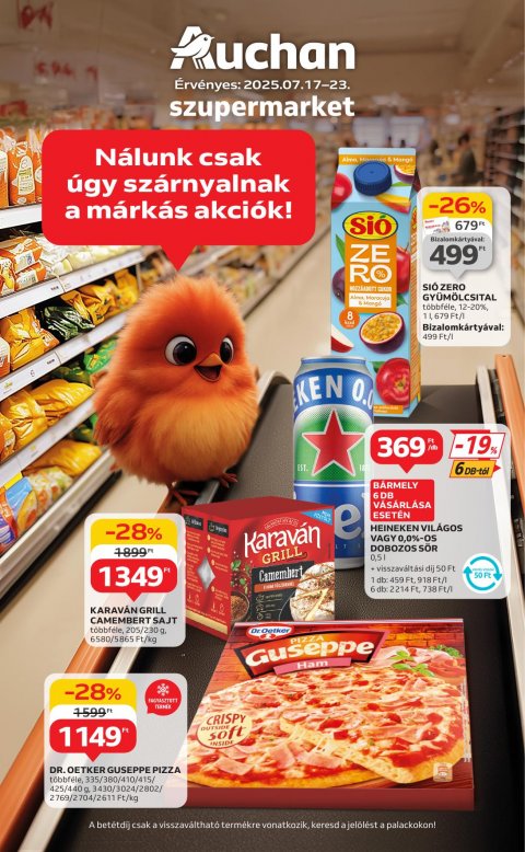 AUCHAN Szupermarket akciós újság od 17. 7. 2025 do 23. 7. 2025