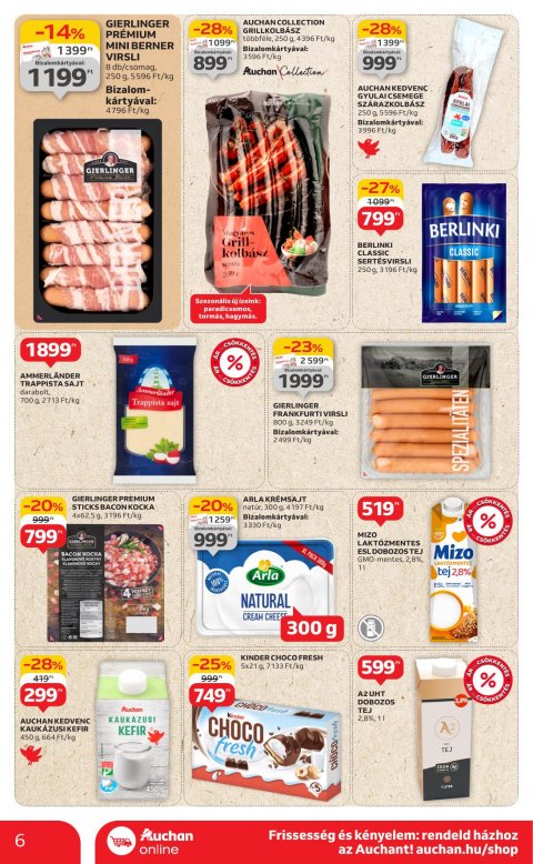 AUCHAN Szupermarket akciós újság