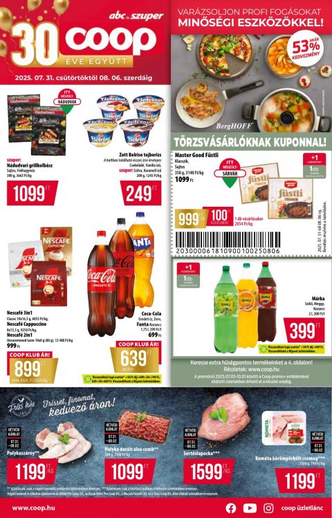 COOP országos akciós újság od 31. 7. 2025 do 6. 8. 2025