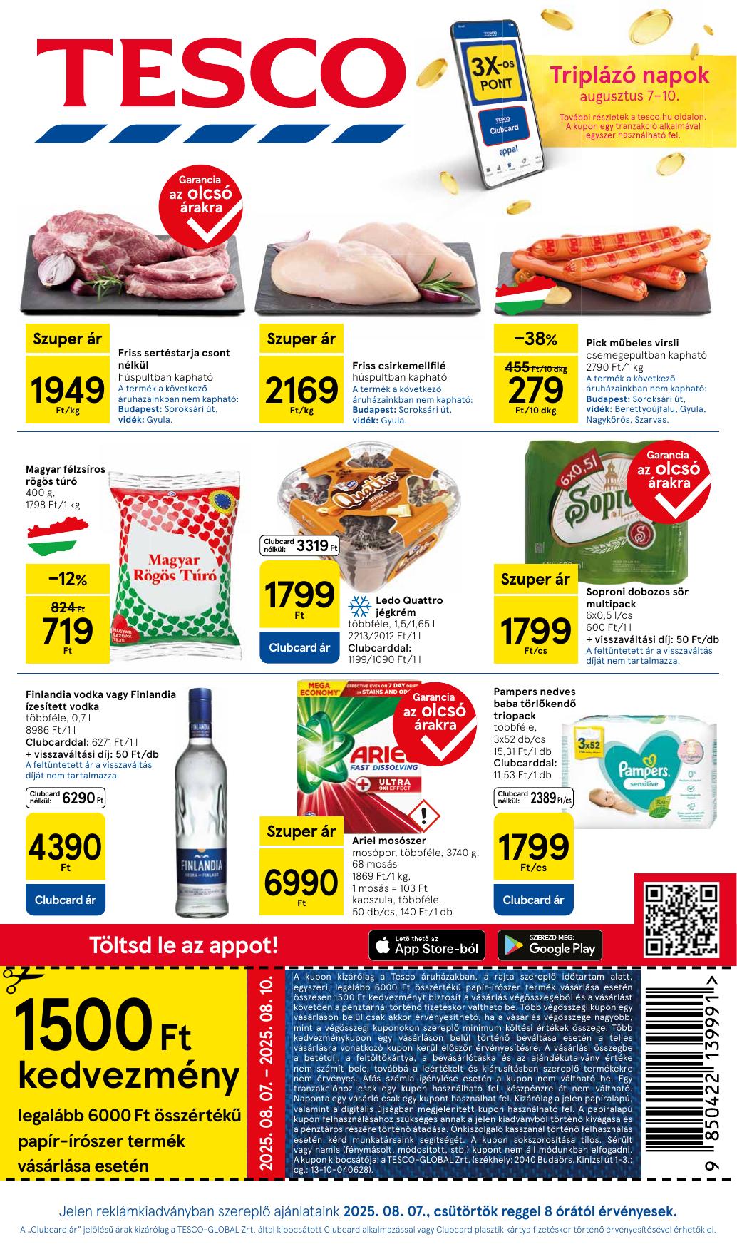 TESCO Hipermarket akciós újság od 7. 8. 2025 do 13. 8. 2025