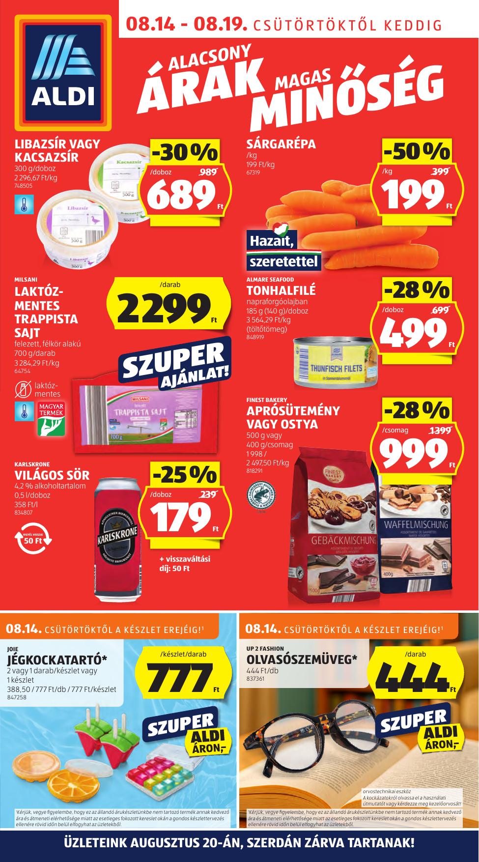 ALDI Utazás akciós újság od 14. 8. 2025 do 19. 8. 2025