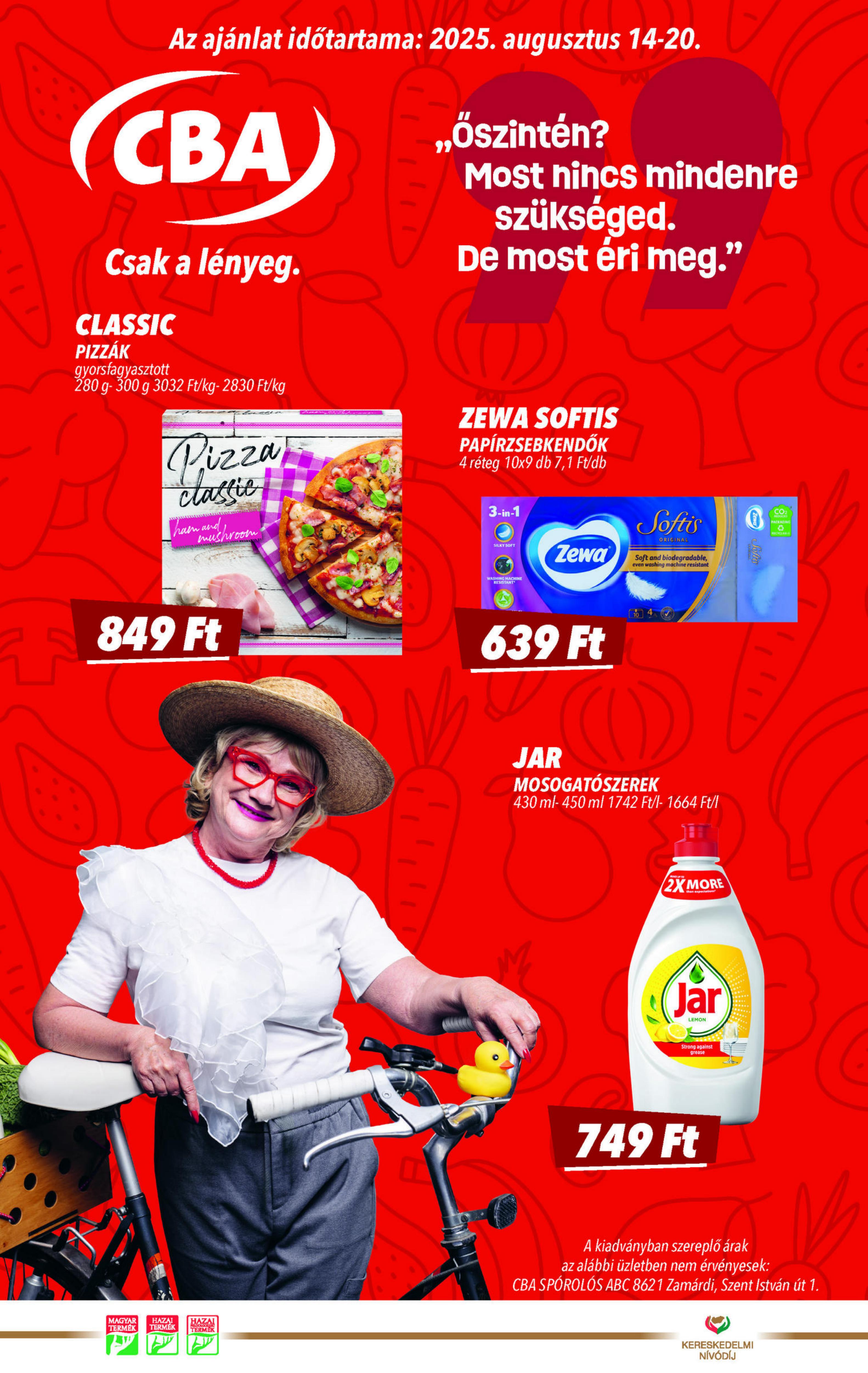 CBA akciós újság od 14. 8. 2025 do 20. 8. 2025