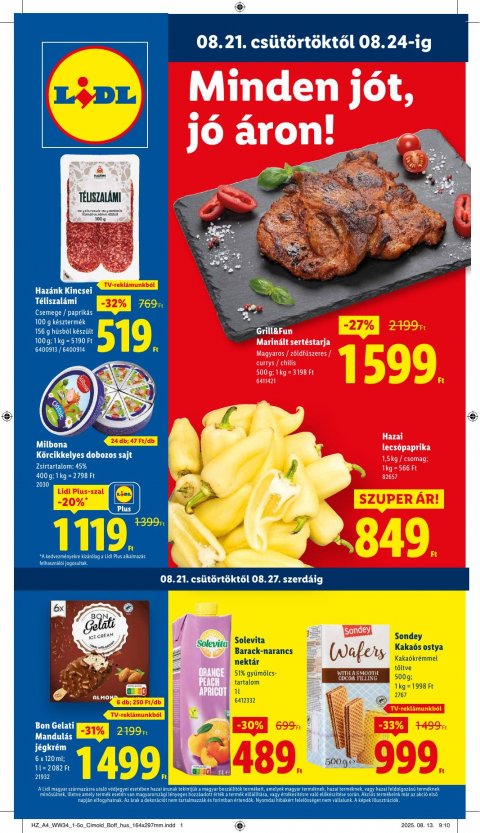 LIDL akciós újság od 21. 8. 2025 do 27. 8. 2025