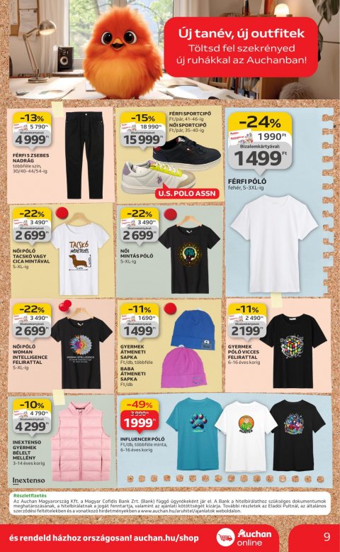 AUCHAN Hipermarket Tanévkezdési ajánlatok akciós újság