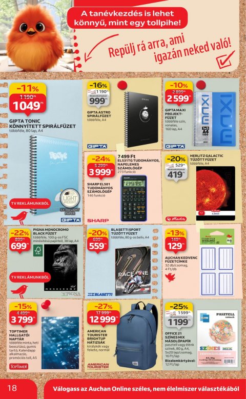 AUCHAN Hipermarket Tanévkezdési ajánlatok akciós újság