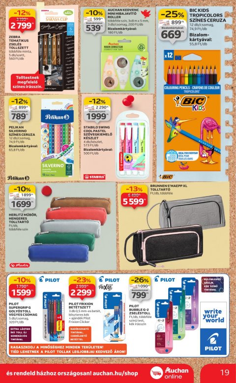 AUCHAN Hipermarket Tanévkezdési ajánlatok akciós újság