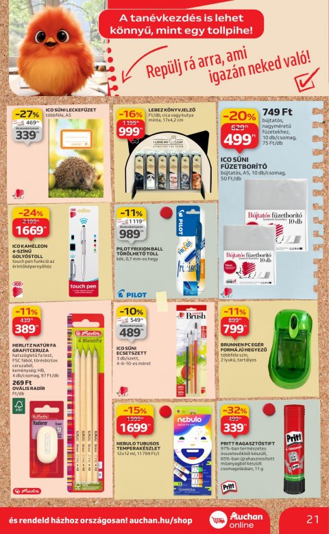 AUCHAN Hipermarket Tanévkezdési ajánlatok akciós újság