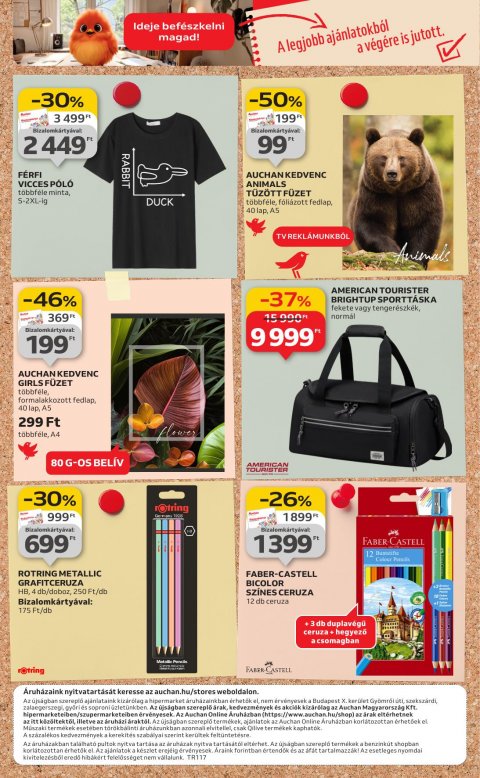 AUCHAN Hipermarket Tanévkezdési ajánlatok akciós újság