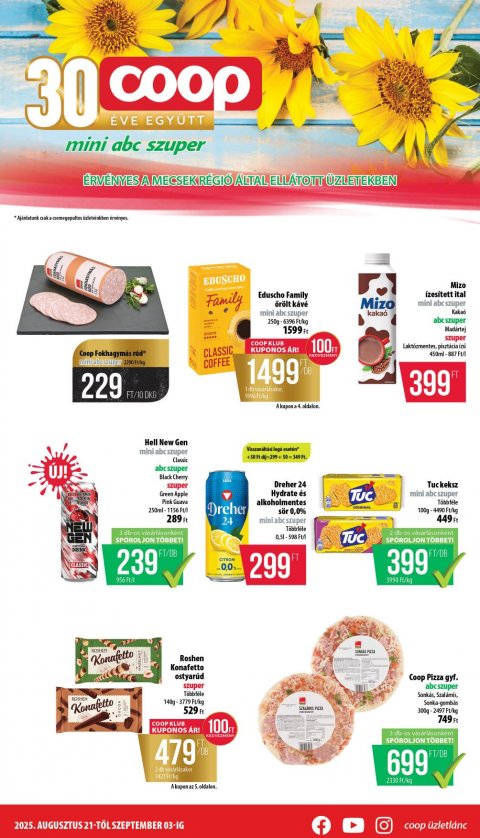 COOP Mecsek akciós újság