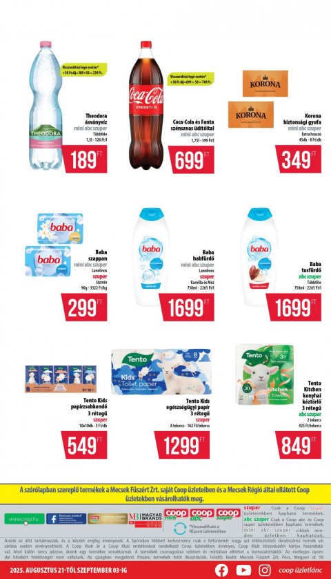 COOP Mecsek akciós újság