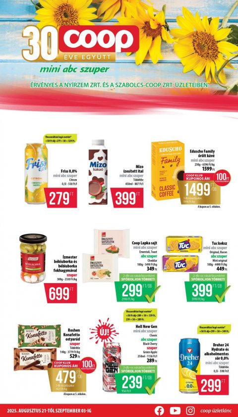 COOP Nyírzem akciós újság
