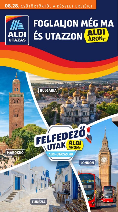 ALDI Utazás akciós újság od 28. 8. 2025 do 28. 8. 2025