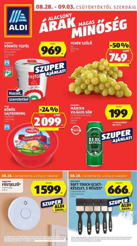 ALDI akciós újság od 28. 8. 2025 do 3. 9. 2025