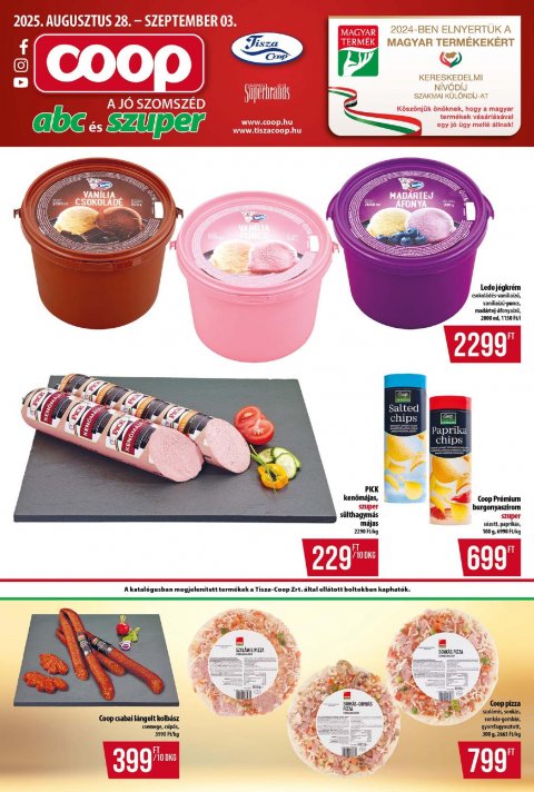 COOP Tisza akciós újság