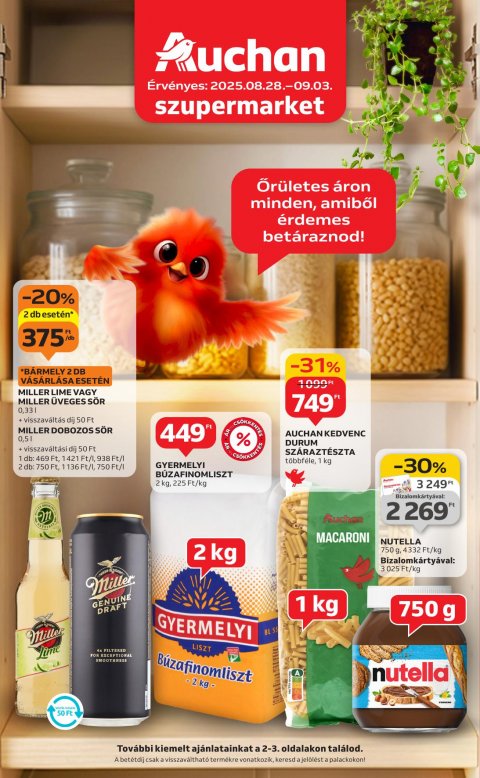 AUCHAN Szupermarket akciós újság od 28. 8. 2025 do 3. 9. 2025