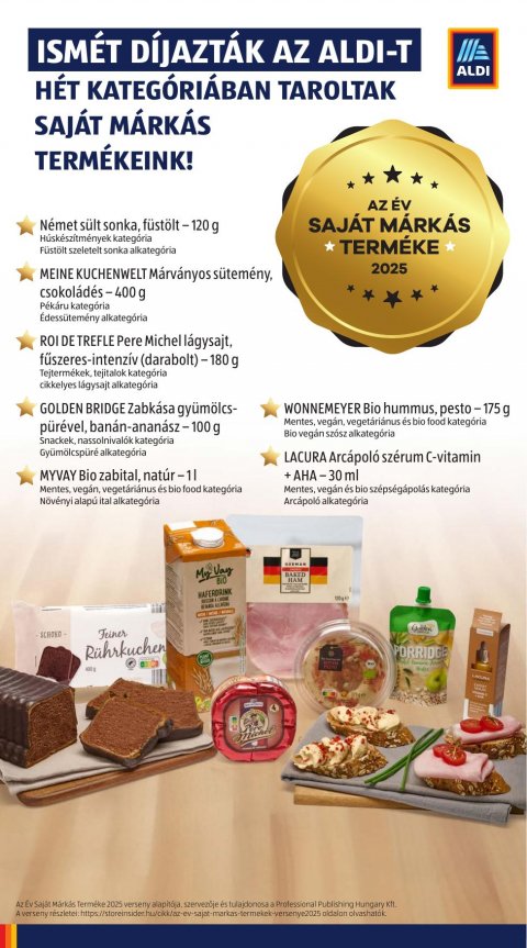 ALDI Középső sor akciós újság