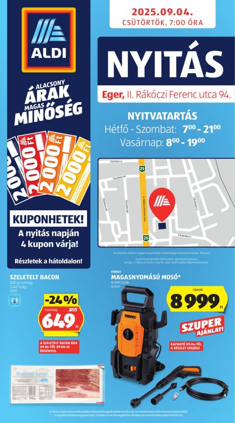 ALDI Nyitás Eger akciós újság