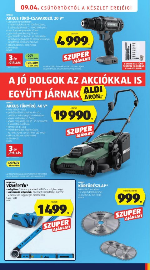 ALDI Nyitás Eger akciós újság