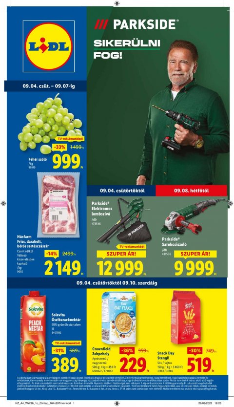 LIDL akciós újság od 4. 9. 2025 do 10. 9. 2025