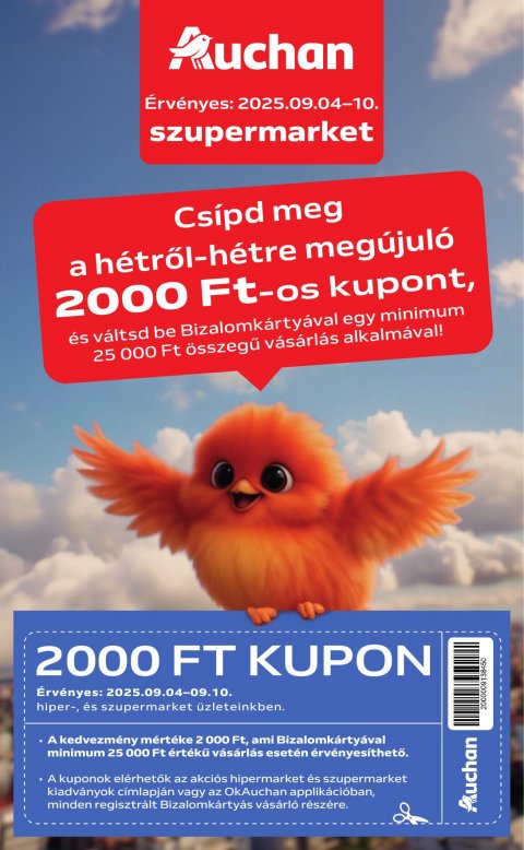 AUCHAN Szupermarket akciós újság od 4. 9. 2025 do 10. 9. 2025