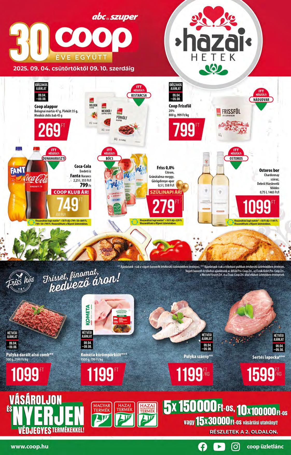 COOP országos akciós újság od 4. 9. 2025 do 10. 9. 2025