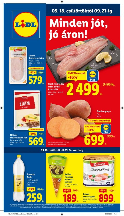 LIDL akciós újság od 14. 9. 2025 do 24. 9. 2025