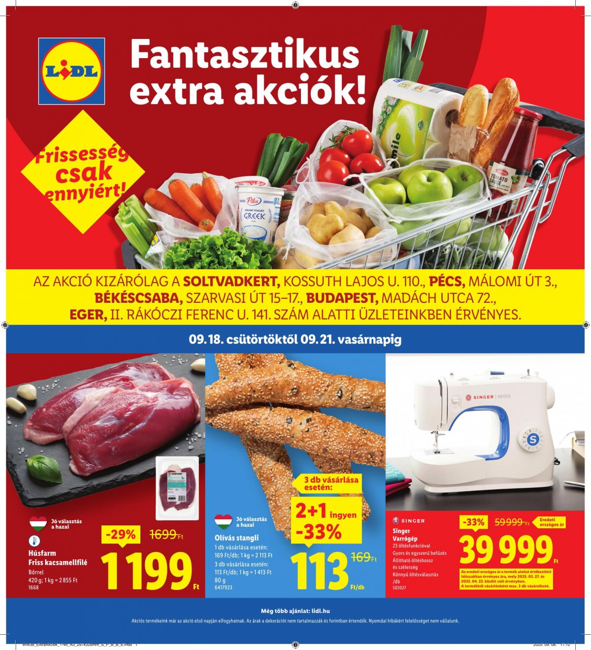 LIDL Regionális akciós újság od 18. 9. 2025 do 21. 9. 2025