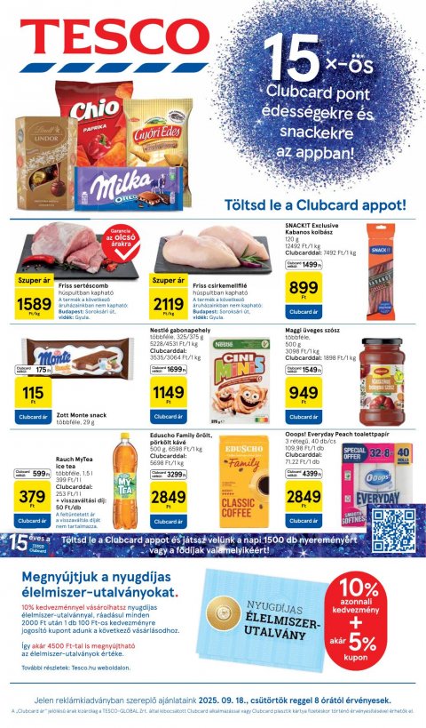 TESCO Hipermarket akciós újság od 18. 9. 2025 do 24. 9. 2025
