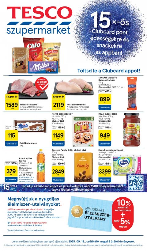 TESCO Szupermarket akciós újság od 18. 9. 2025 do 24. 9. 2025