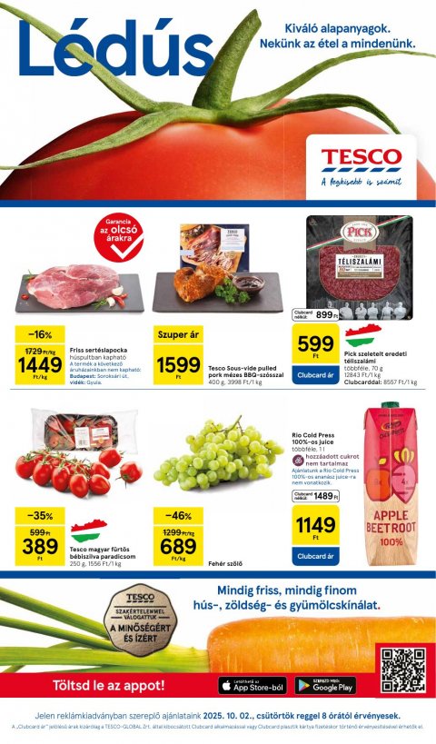 TESCO Hipermarket akciós újság od 2. 10. 2025 do 8. 10. 2025