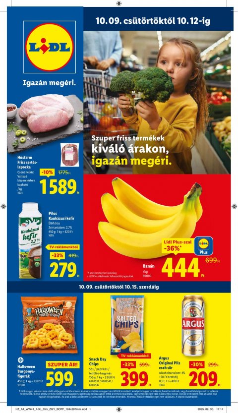 LIDL akciós újság od 9. 10. 2025 do 15. 10. 2025
