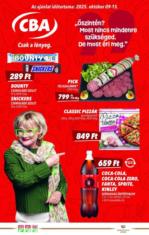 CBA akciós újság od 9. 10. 2025 do 15. 10. 2025