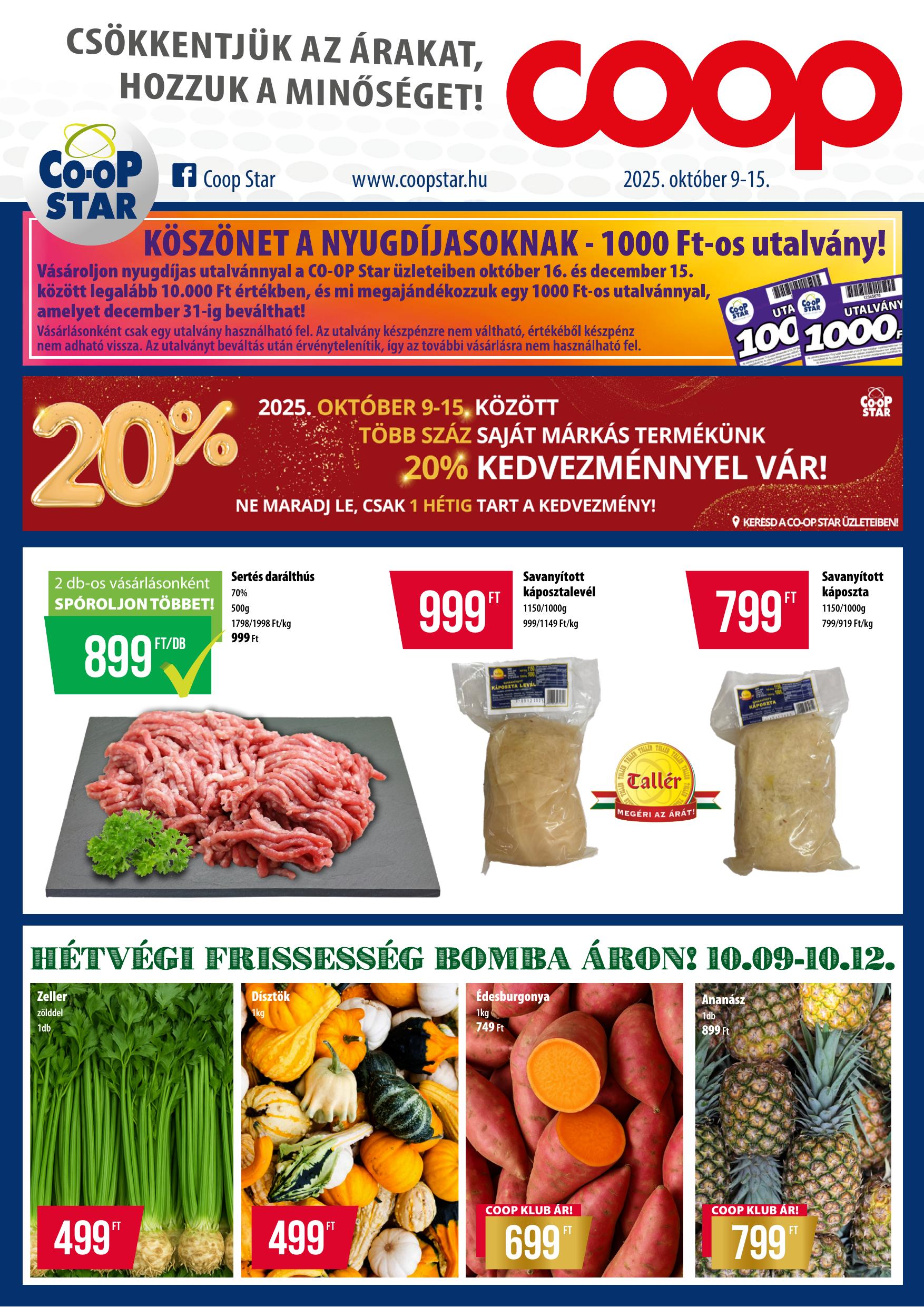 COOP Star akciós újság od 9. 10. 2025 do 15. 10. 2025