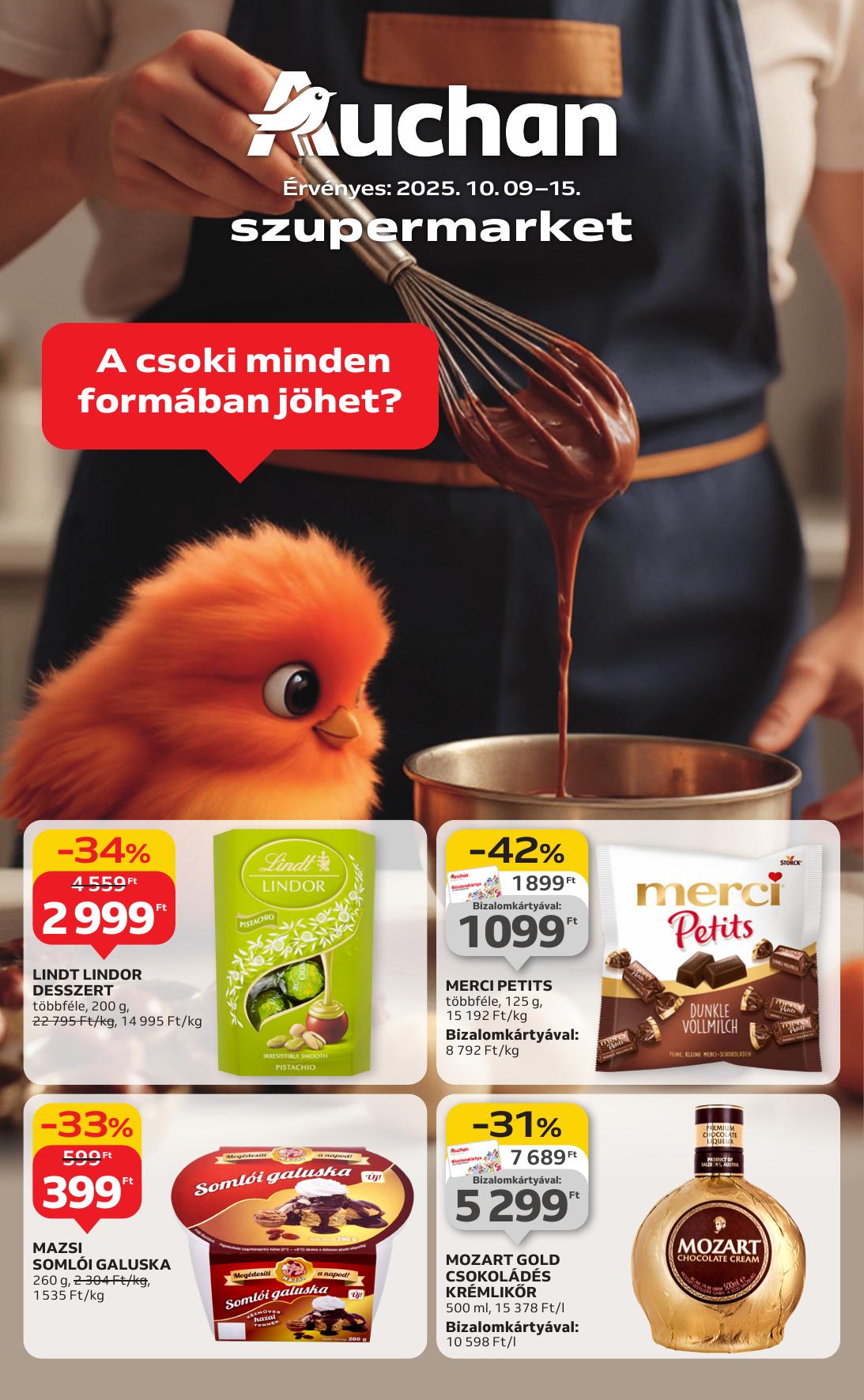 AUCHAN Szupermarket akciós újság od 9. 10. 2025 do 15. 10. 2025
