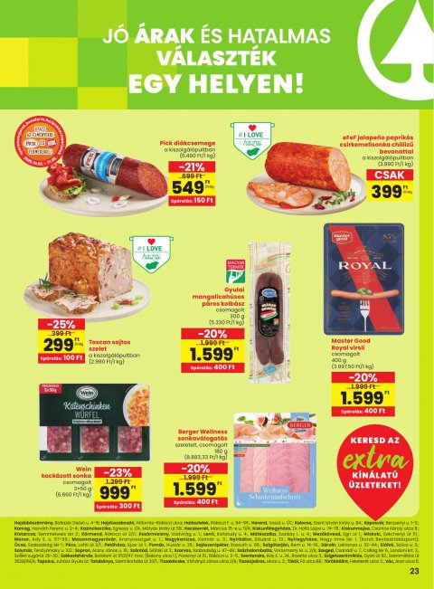 SPAR Extra akciós újság