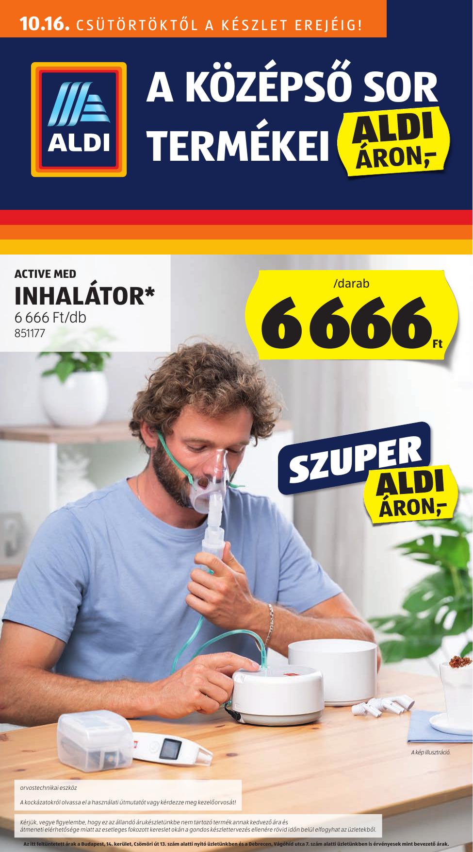 ALDI Középső sor akciós újság od 16. 10. 2025 do 16. 10. 2025