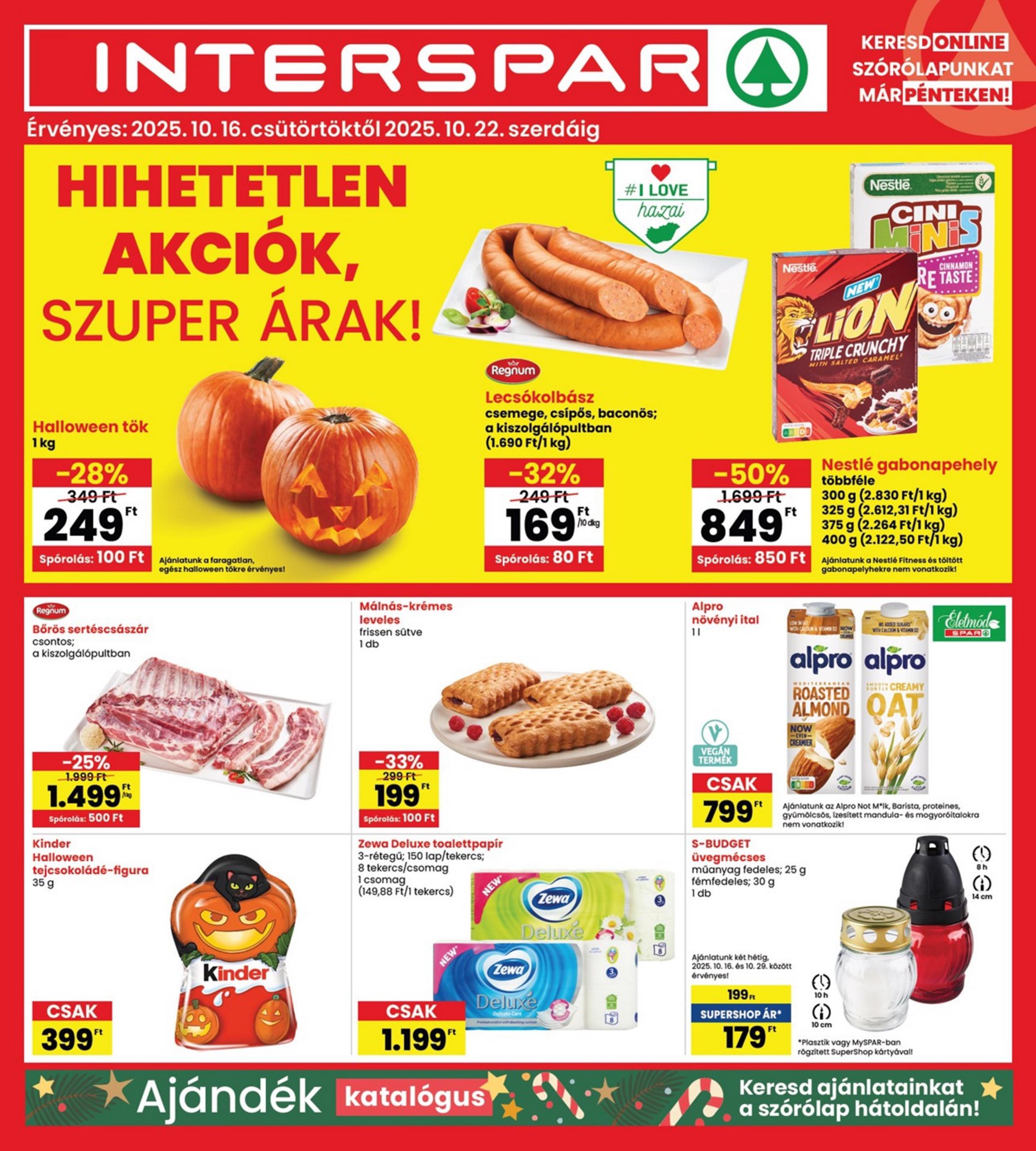 INTERSPAR akciós újság od 16. 10. 2025 do 22. 10. 2025