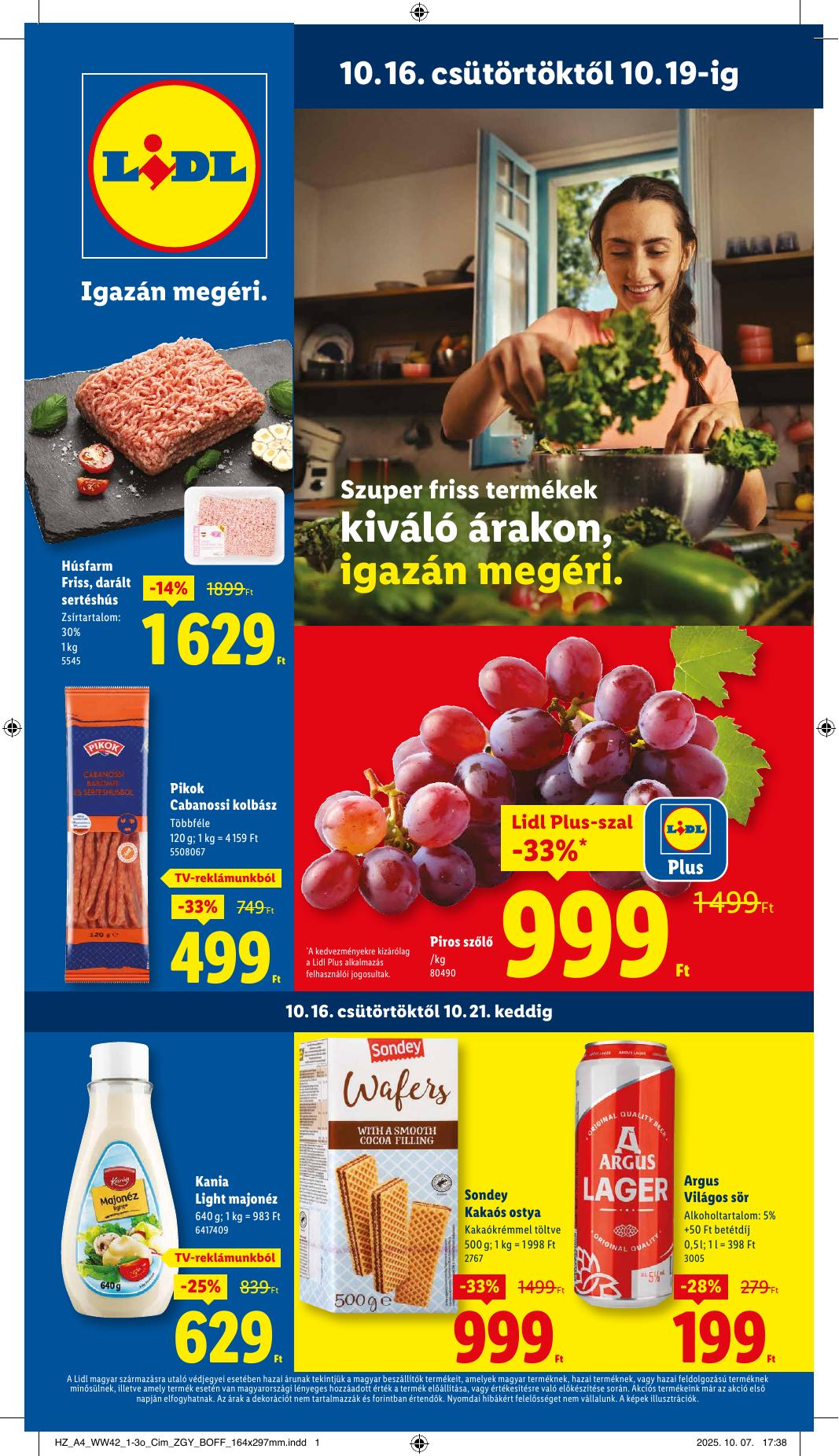 LIDL akciós újság od 16. 10. 2025 do 21. 10. 2025