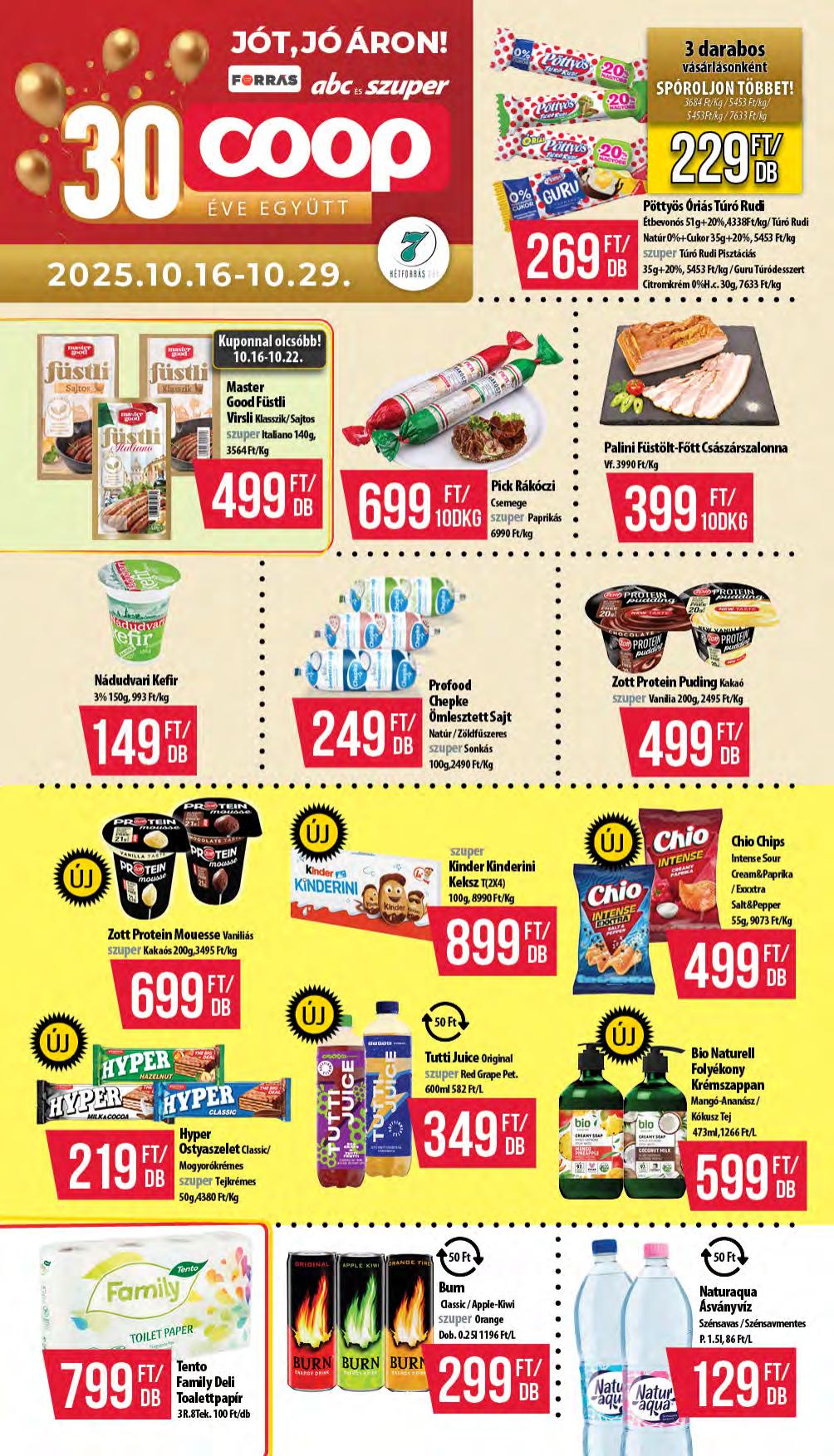 COOP Hétforrás akciós újság od 16. 10. 2025 do 22. 10. 2025