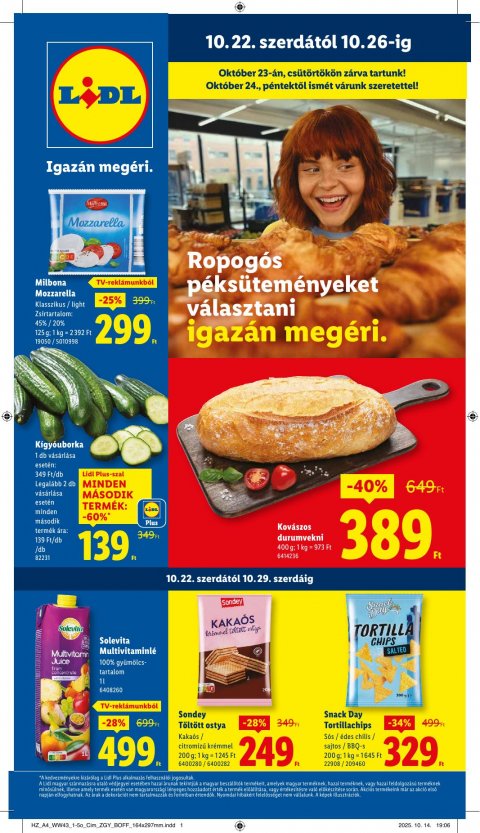 LIDL akciós újság od 22. 10. 2025 do 29. 10. 2025