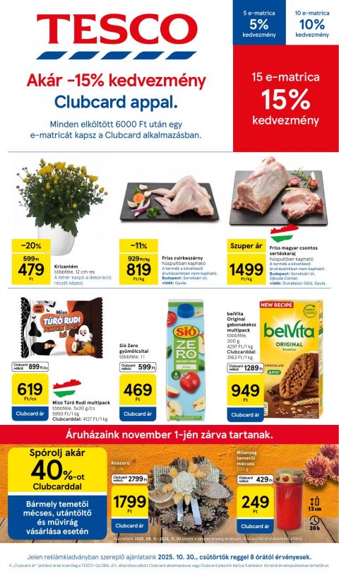 TESCO Hipermarket akciós újság od 30. 10. 2025 do 5. 11. 2025
