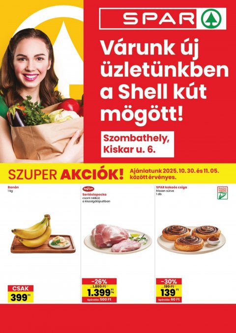 SPAR Szombathely megújulás akciós újság od 30. 10. 2025 do 5. 11. 2025