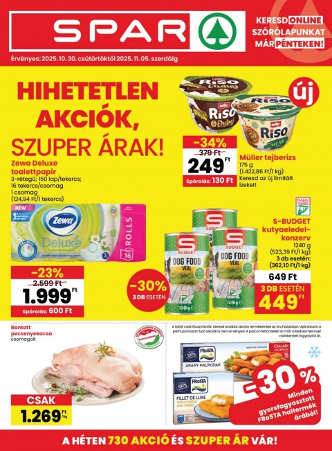 SPAR akciós újság od 30. 10. 2025 do 5. 11. 2025