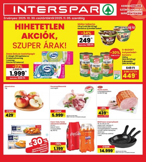 INTERSPAR akciós újság od 30. 10. 2025 do 5. 11. 2025