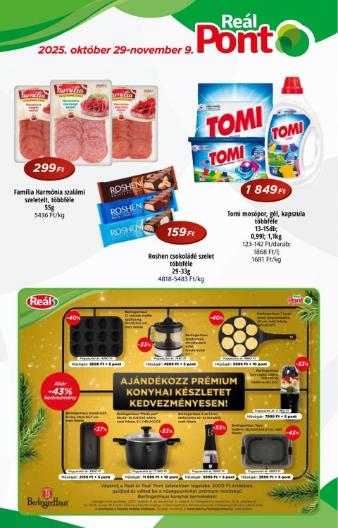 REAL Pont akciós újság od 29. 10. 2025 do 9. 11. 2025