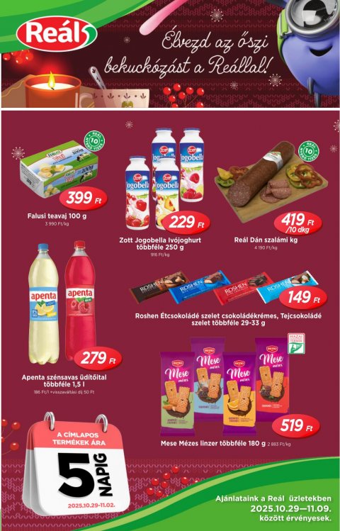 REAL országos akciós újság od 29. 10. 2025 do 9. 11. 2025