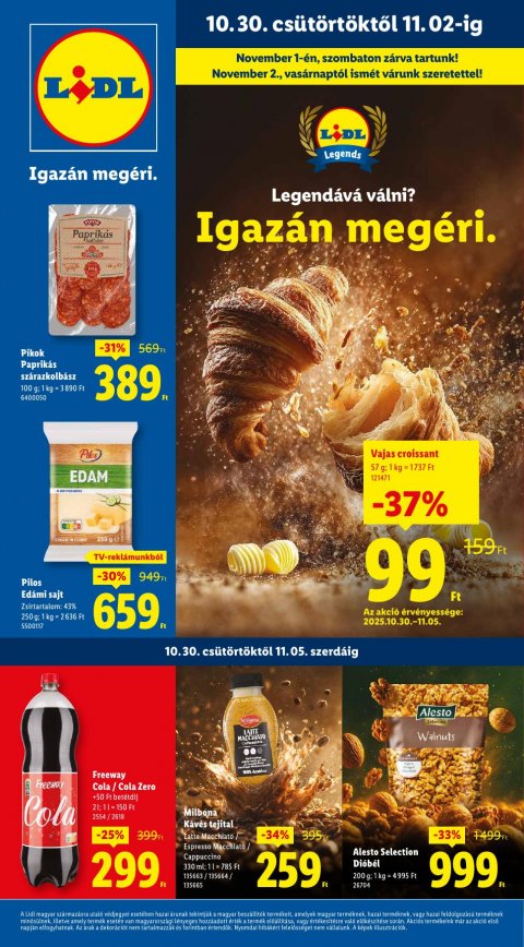 LIDL akciós újság od 30. 10. 2025 do 5. 11. 2025