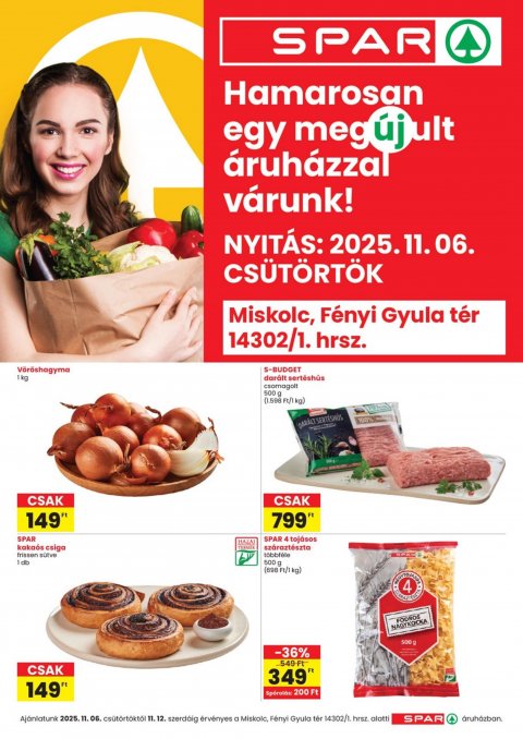 SPAR Miskolc megújulás akciós újság